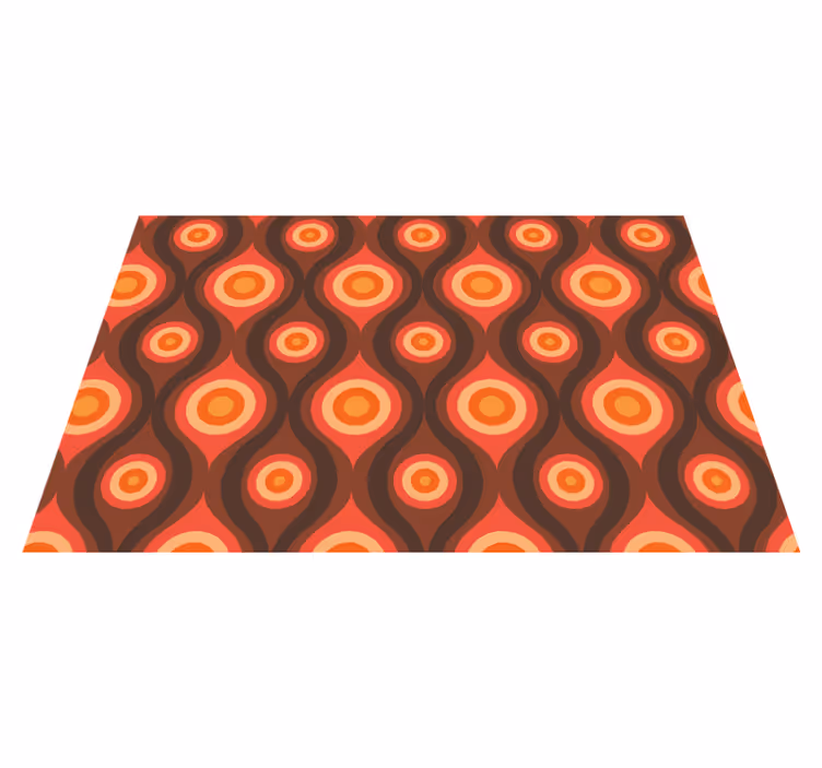 Vintage Circle Motif mosaic vinyl carpet - TenStickers