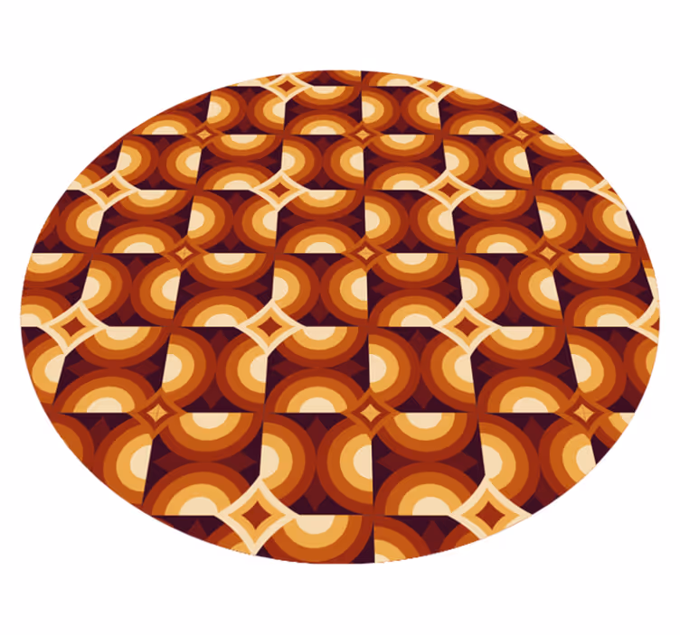 Vibrant Circle Pattern geometric vinyl carpet - TenStickers