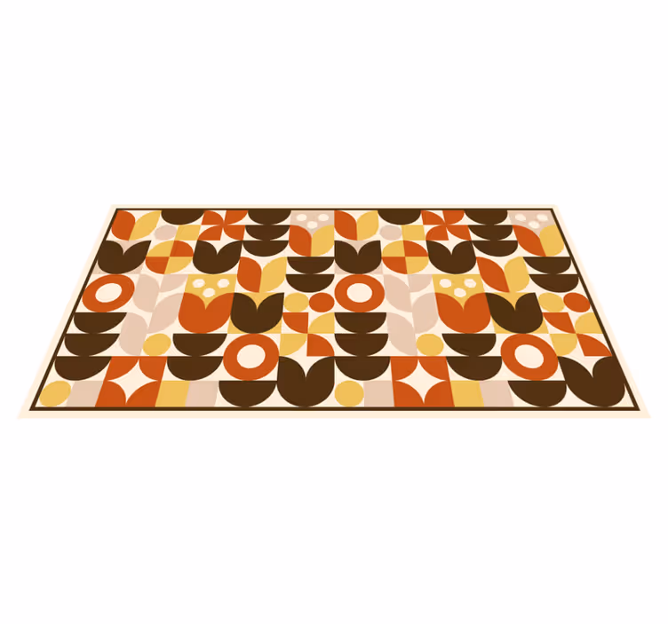 Bold Shapes Pattern geometric vinyl carpet - TenStickers