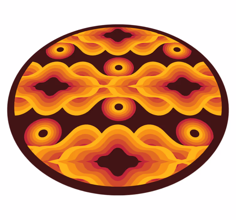 Vintage Spiral Motif mosaic vinyl carpet - TenStickers