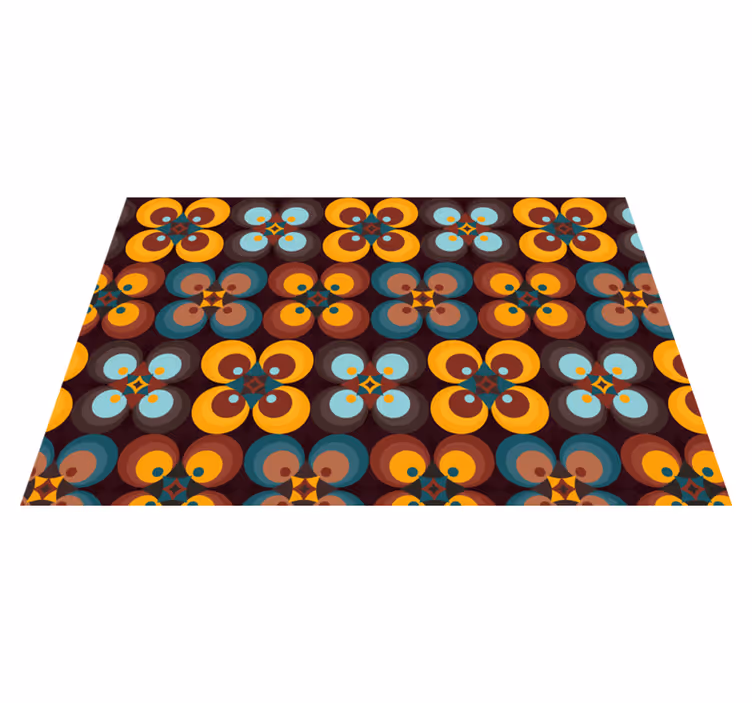 Colorful Circular Pattern tile vinyl carpet - TenStickers