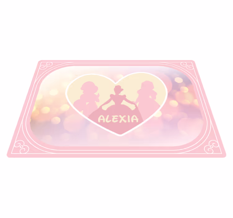 Princess Silhouette Heart custom vinyl carpet - TenStickers