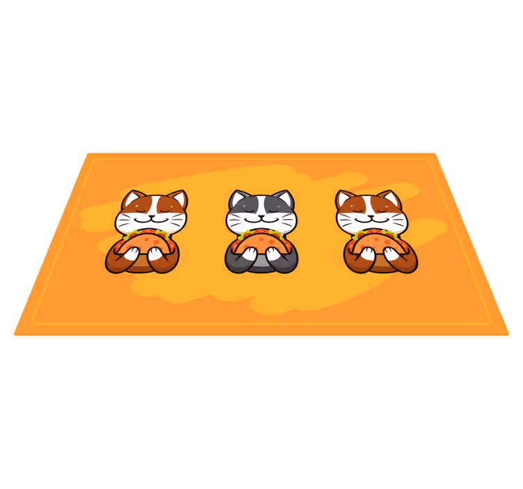 Happy Cat Trio kids vinyl carpet - TenStickers