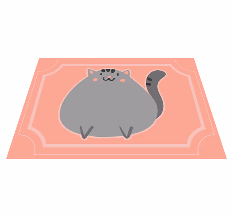 Adorable Feline Artwork kids vinyl carpet - TenStickers