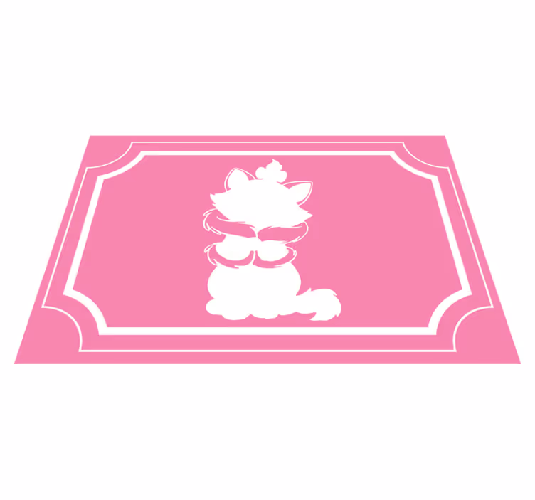 Cute Cat Silhouette kids vinyl carpet - TenStickers