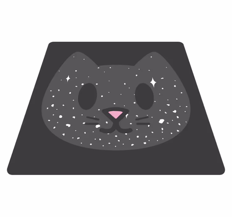 Cute Cat Face nursery vinyl carpet - TenStickers