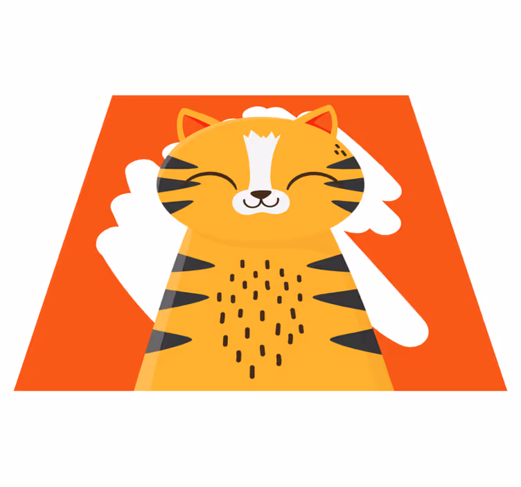 Happy Tiger Design nursery vinyl carpet - TenStickers