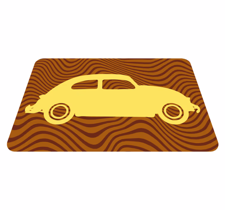 Vintage Car Silhouette road vinyl carpet - TenStickers