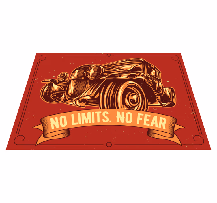 Classic car illustration custom vinyl carpet - TenStickers
