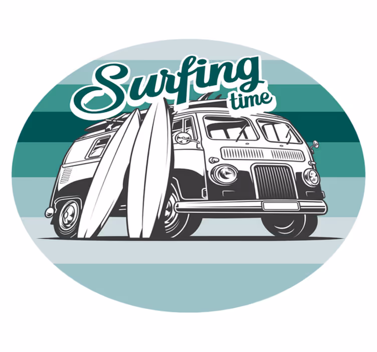 Surfing Adventure teen vinyl carpet - TenStickers