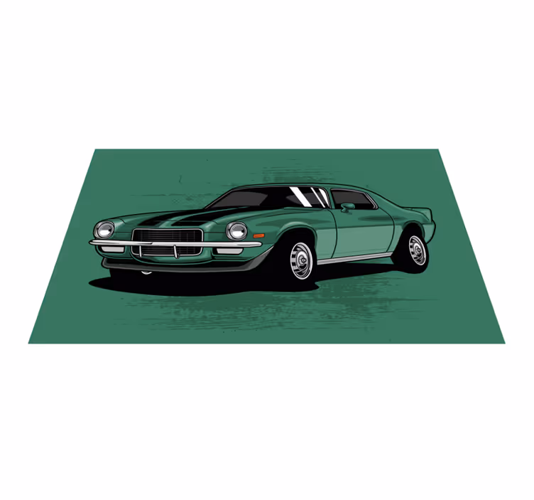 Classic Car View road vinyl carpet - TenStickers