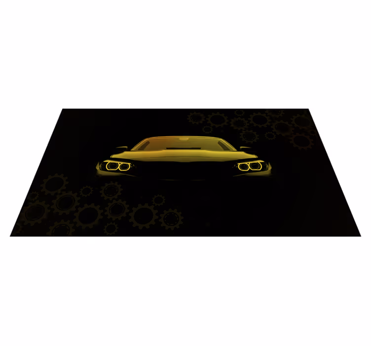 Sporty Car Silhouette teen vinyl carpet - TenStickers