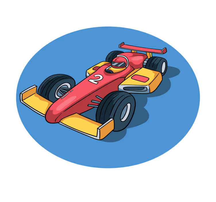 Race Car Madness teen vinyl carpet - TenStickers