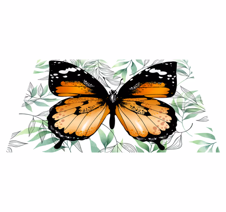 Colorful butterfly display animal vinyl carpet - TenStickers