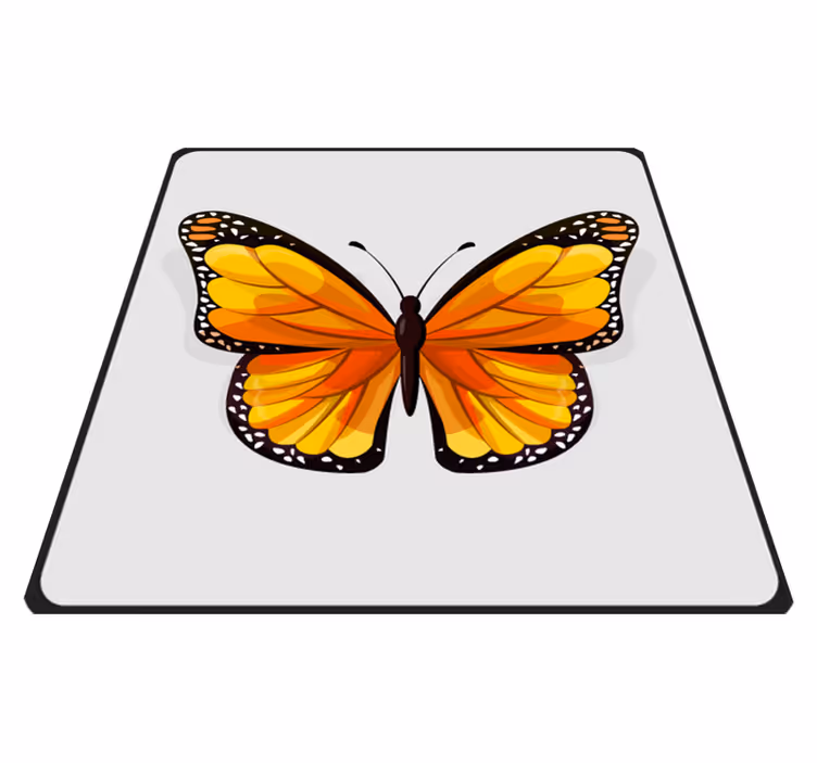 Beautiful Butterfly Art bathroom vinyl carpet - TenStickers