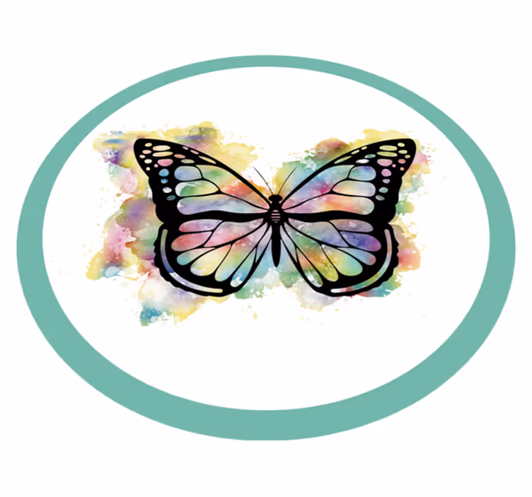 Colorful Butterfly Art nature vinyl carpet - TenStickers