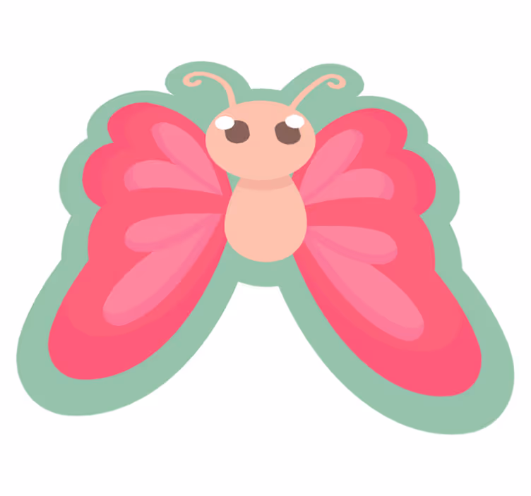 Bright Butterfly Fantasy kids vinyl carpet - TenStickers