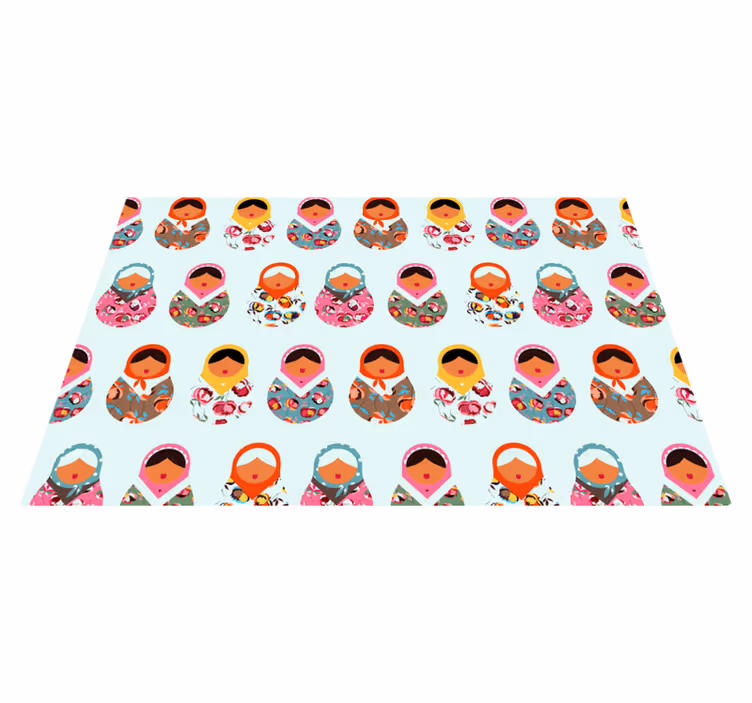 Vibrant Matryoshka Dolls ethnic vinyl carpet - TenStickers