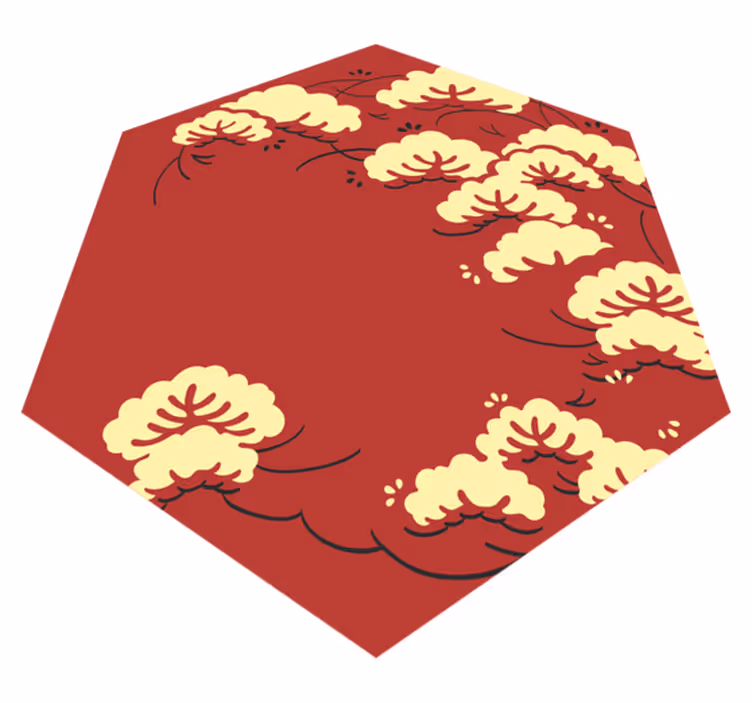 Floral vinyl carpet with cloud floral design - TenStickers