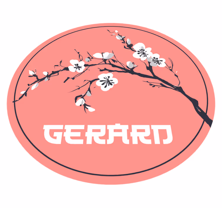 Cherry Blossom Grace custom vinyl carpet - TenStickers
