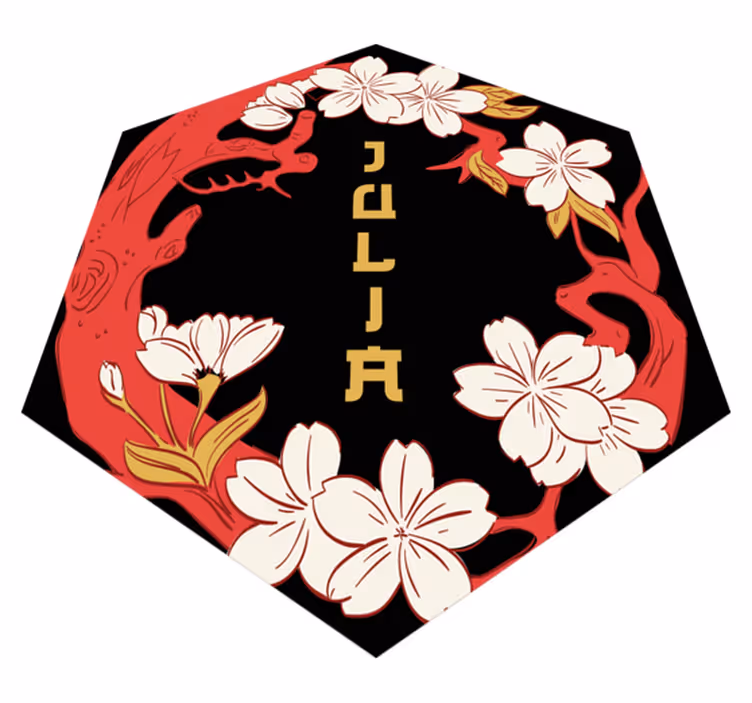Personalized Floral Harmony custom vinyl carpet - TenStickers