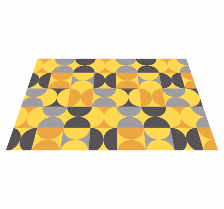 Geometric vinyl carpet circular pattern design - TenStickers