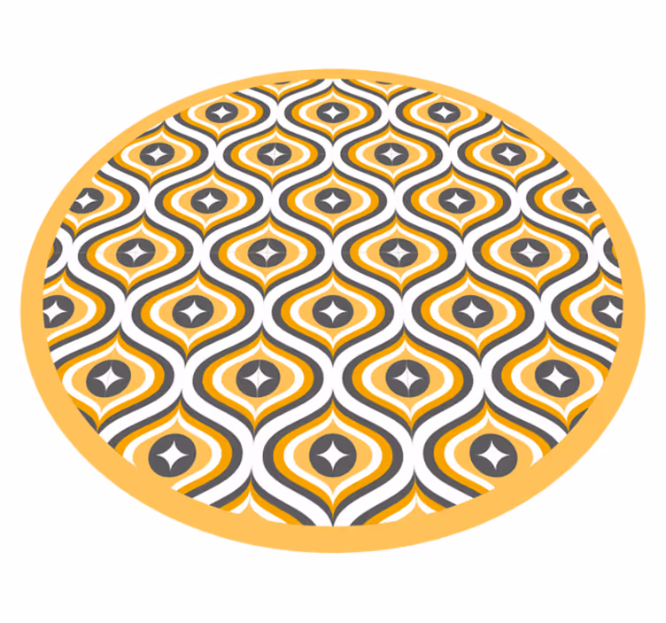 Curvy Jewel Pattern geometric vinyl carpet - TenStickers