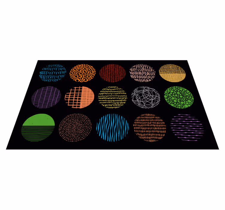 Vibrant Pattern Collection modern vinyl carpet - TenStickers