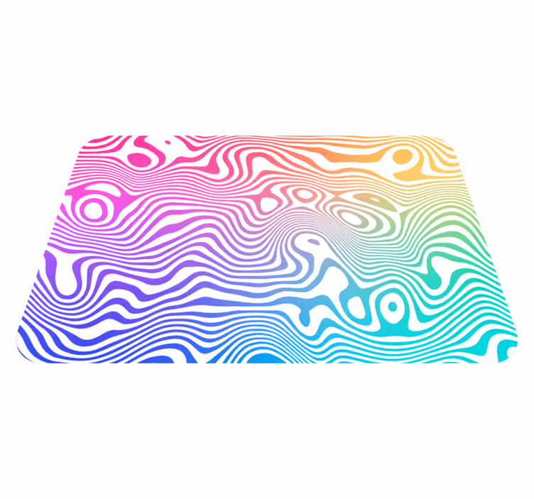 Lively Wave Elements striped vinyl carpet - TenStickers