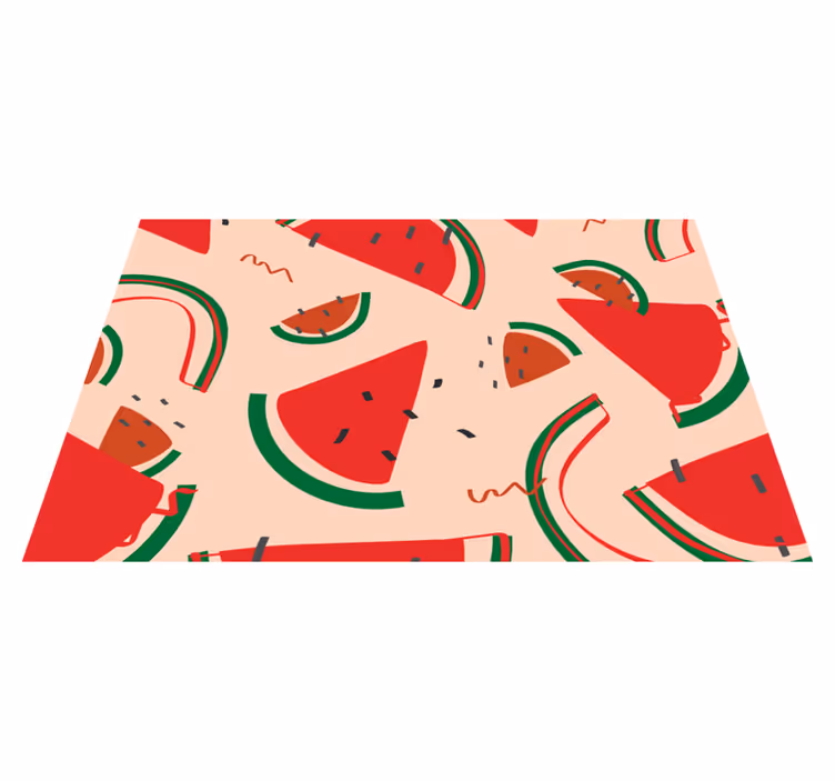 Watermelon Slice Fun kitchen vinyl carpet - TenStickers