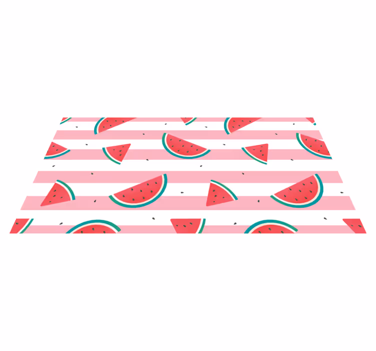 Watermelon Slice Illustration kitchen vinyl carpet - TenStickers