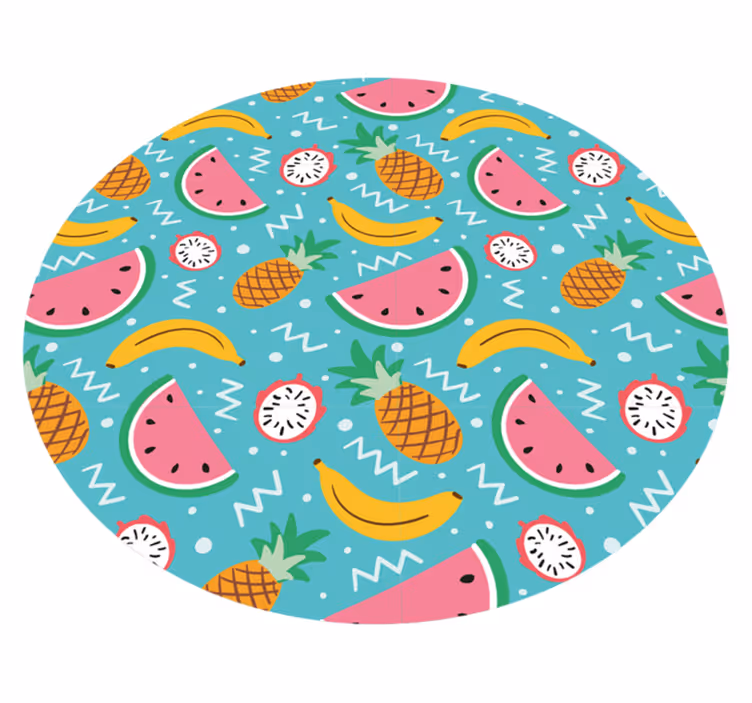 Tropical fruit fun kitchen vinyl carpet - TenStickers
