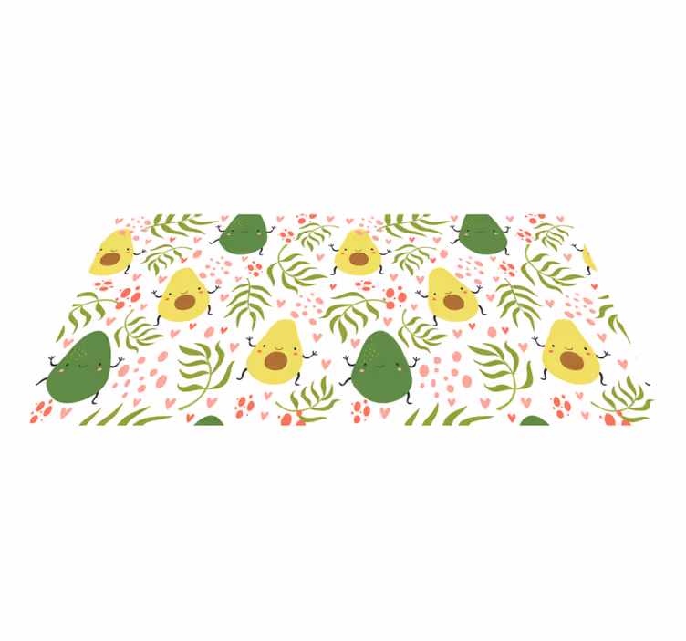 Cute Avocado Pattern kids vinyl carpet - TenStickers