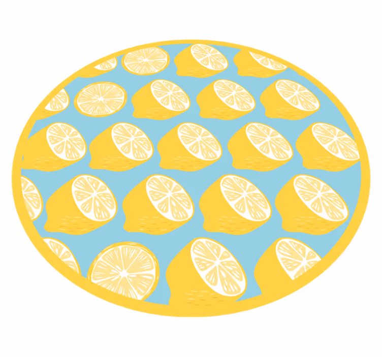 Lemon Slice Motif kitchen vinyl carpet - TenStickers