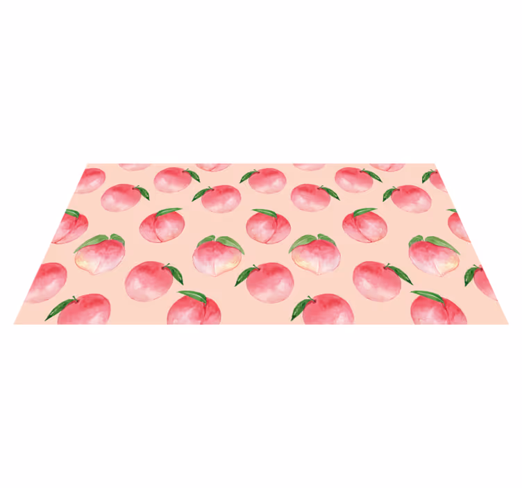 Peach blossom pattern kitchen vinyl carpet - TenStickers