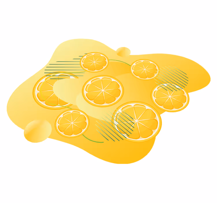 Lively citrus pattern kitchen vinyl carpet - TenStickers