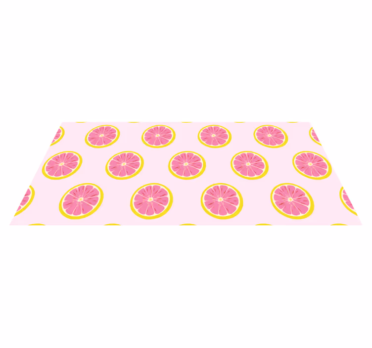 Citrus slice pattern floral vinyl carpet - TenStickers