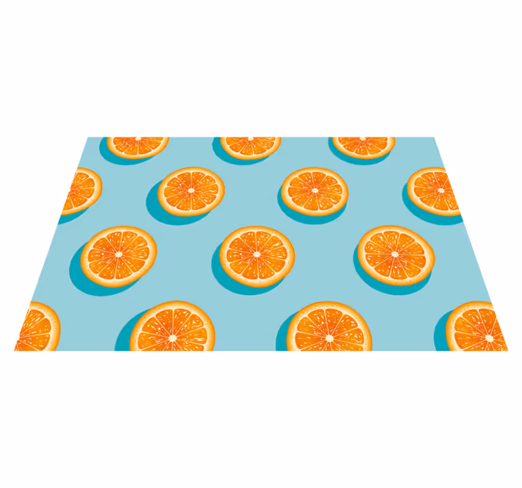Citrus slice motif kitchen vinyl carpet - TenStickers