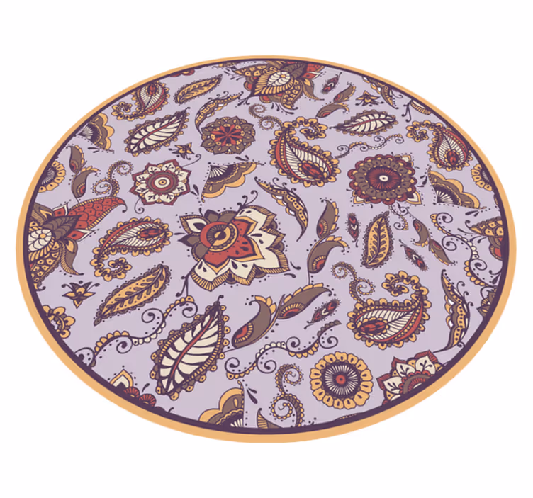 Elaborate botanical motifs floral vinyl carpet - TenStickers