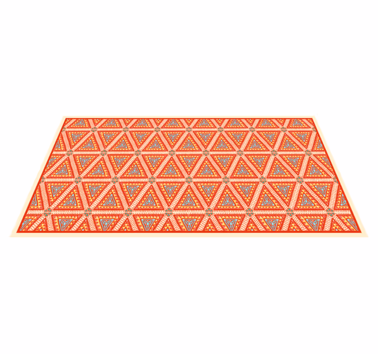 Lively Triangular Element ethnic vinyl carpet - TenStickers