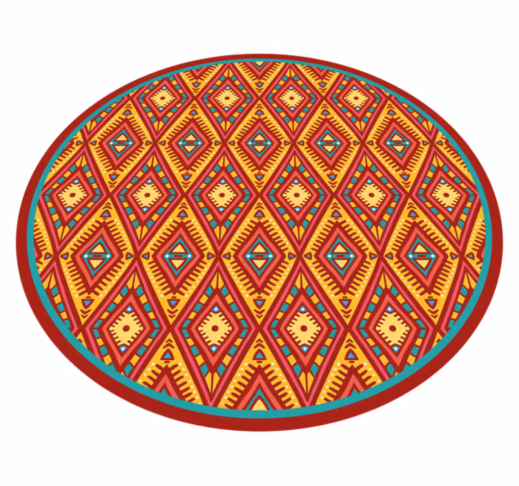 Geometric Tribal Element ethnic vinyl carpet - TenStickers