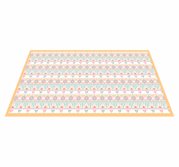 Colorful Patterned Stripes ethnic vinyl carpet - TenStickers