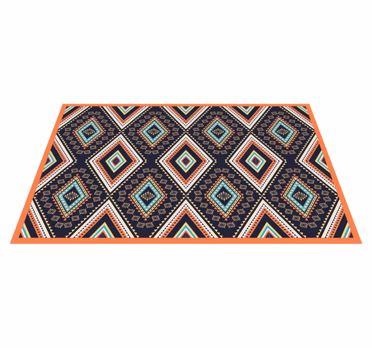Colorful Diamond Pattern ethnic vinyl carpet - TenStickers