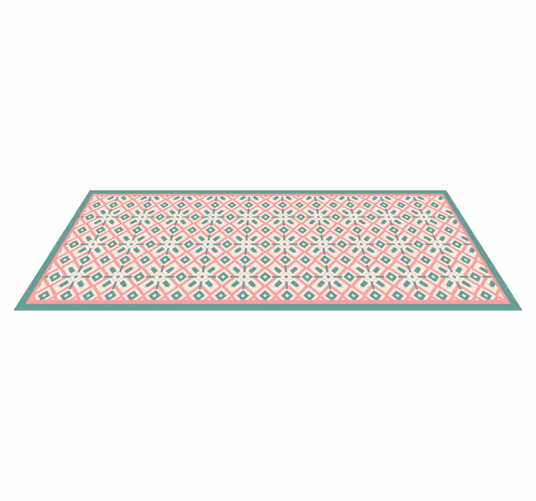 Geometric vinyl carpet in lively patterns - TenStickers