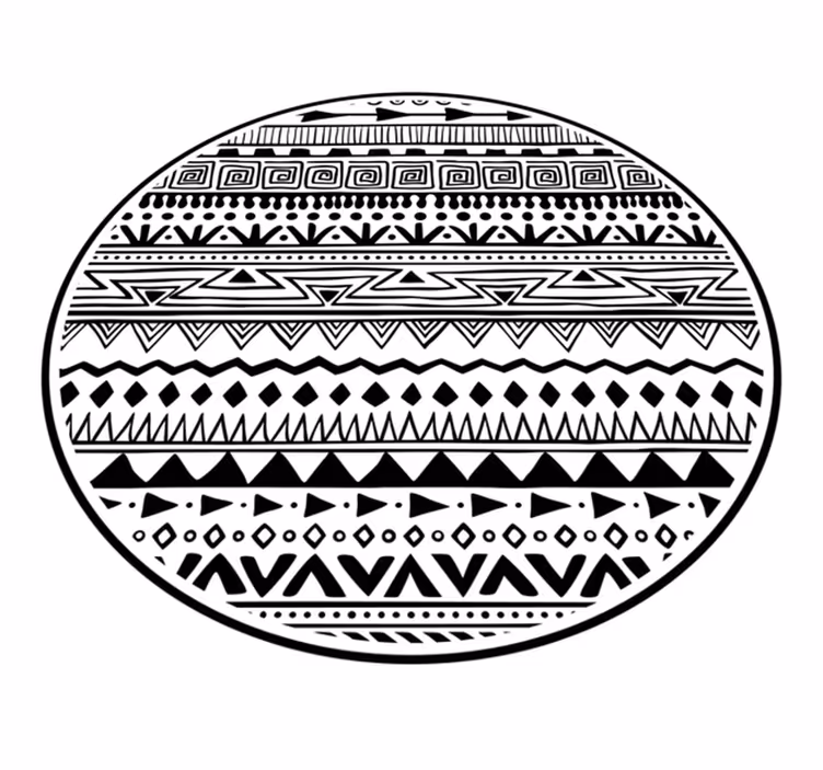 BLACK AND WHITE PATTERNS ethnic vinyl carpet - TenStickers