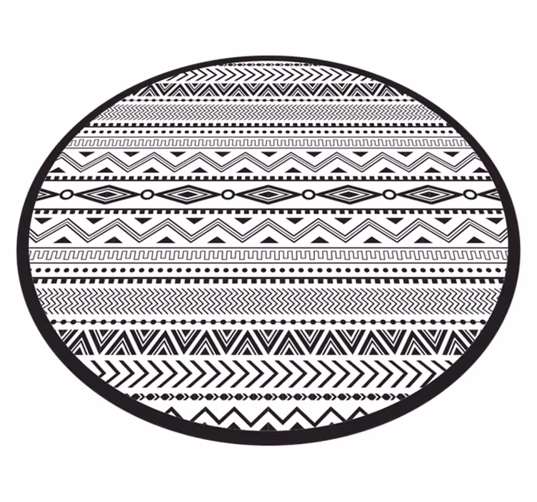 Abstract Geometric Elements nordic vinyl carpet - TenStickers