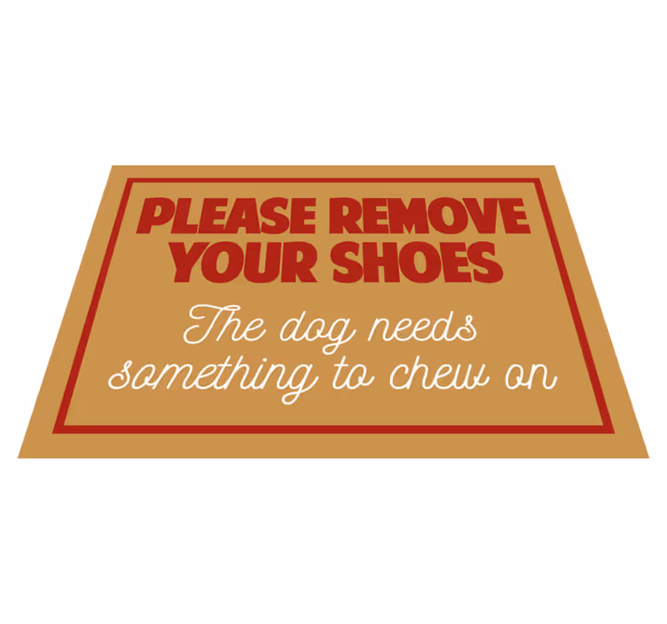 Please remove shoes entrance hall vinyl carpet - TenStickers
