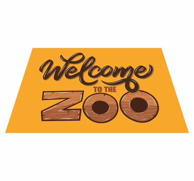Welcome To Zoo custom vinyl carpet - TenStickers