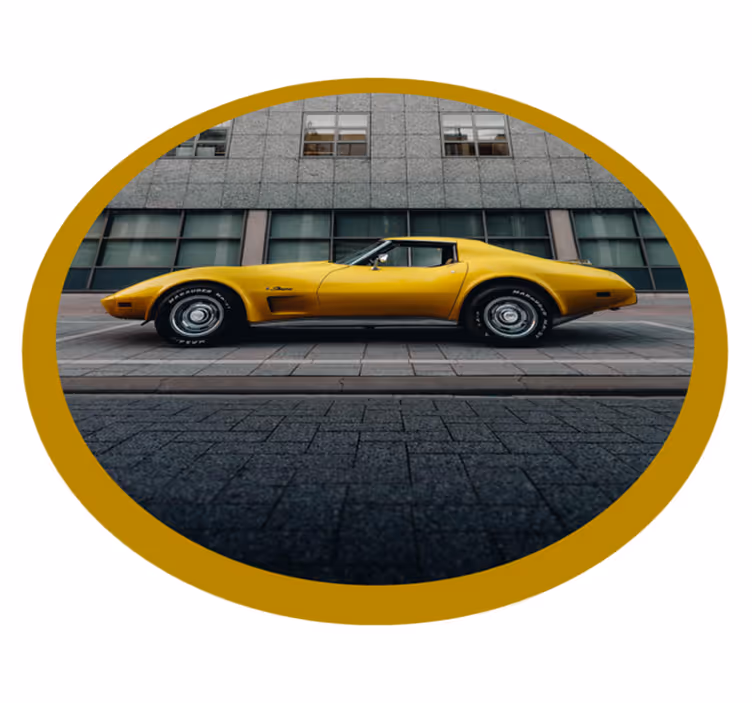 Classic yellow car teen vinyl carpet - TenStickers