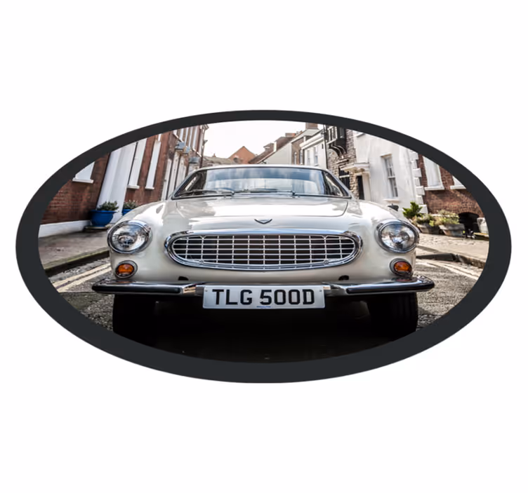Retro automobile facade vintage vinyl carpet - TenStickers